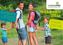 Einladungskarte zum Thüringer Waldtag 2016