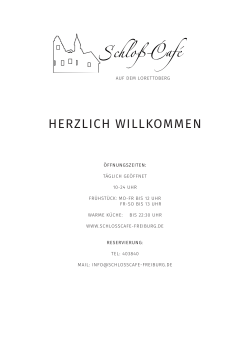 HERZLICH WILLKOMMEN - Schloss Cafe Freiburg