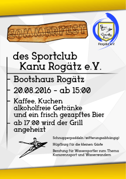 des Sportclub Kanu Rogätz e.V.