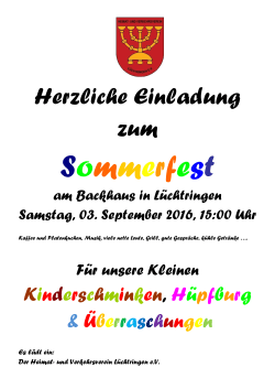 Plakat Sommerfest 2016