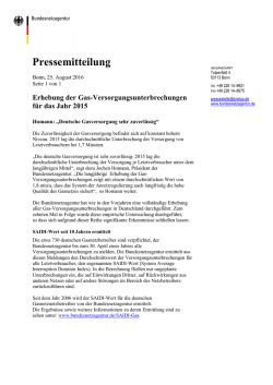 Pressemitteilung - Bundesnetzagentur