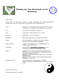 Einladung zum Judo-Wochenende auf der Wewelsburg