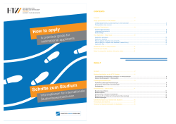 Brochure "Information on studies" (PDF | 451 KB)
