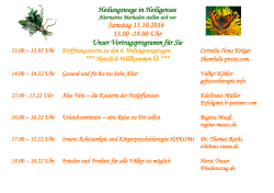 Heilungswege in Heiligensee Samstag 15.10.2016 13.00