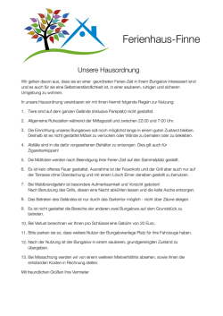 Hausordnung - Ferienhaus