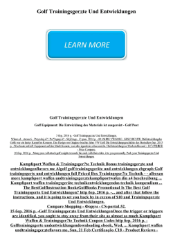 Golf Trainingsgerдte Und Entwicklungen