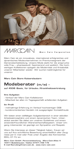 Modeberater (m/w)