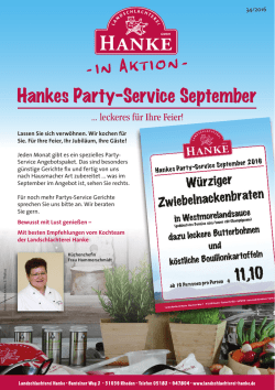 Hankes Party-Service September