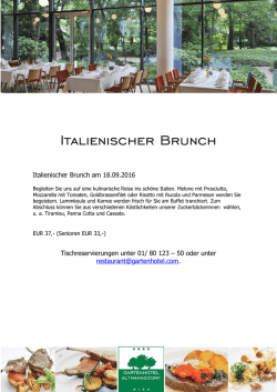 Italienischer Brunch