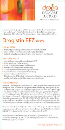 Drogistin EFZ 70-90% - dr. bähler dropa ag