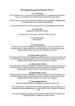 Ehrungsordnung des Frankener SV e