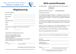 Mitgliedsantrag SEPA-Lastschriftmandat