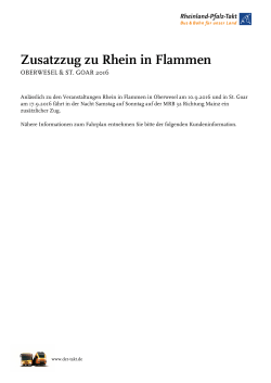 Zusatzzug zu Rhein in Flammen