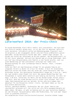 Laternenfest 2016: der Preis-Check