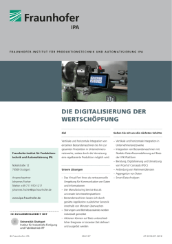 die digitalisierung der wertschöpfung