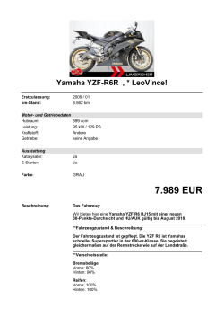 Detailansicht Yamaha YZF-R6R €,€* LeoVince!