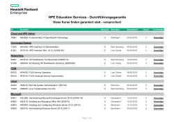 HPE Education Services - Durchf&uuml;hrungsgarantie