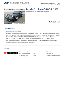 Porsche 911 Turbo 3.3 (WLS) (1987) 124.831 EUR