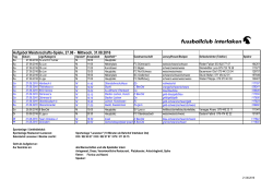 Aufgebot 27. - 31.8.2016