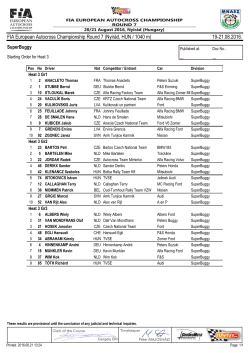 FIA European Autocross Championship Round 7 (Nyirád, HUN