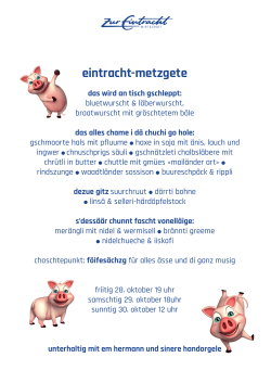 eintracht-metzgete das wird an tisch gschleppt - eintracht