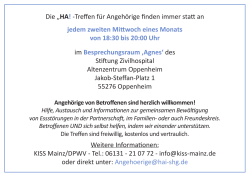 HA! -Treffen f&uuml;r Angeh&ouml;rige finden immer statt an jedem zweiten