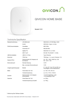 Datenblatt QIVICON Home Base 3101