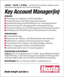 Key Account Manager(in)