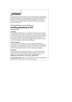 Kauffrau/Kaufmann EFZ