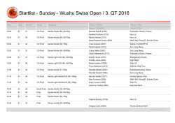 SO_Startlist report S1 - Swiss Wushu Federation