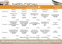 Speiseplan 35. Woche 2016 - Dabelstein – Gastronomie und Catering