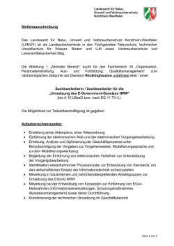 eine Sachbearbeiterin / einen Sachbearbeiter f&uuml;r die