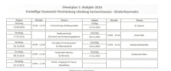 Dienstplan Kinderfeuerwehr 02/2016