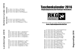 Taschenkalender 2016 - RKG Reilingen
