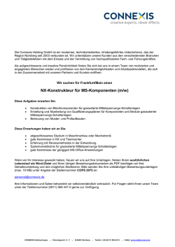 2975 NX-Konstrukteur für MS-Anlagenkomponenten (m/w)