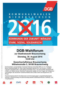 DGB-Wahlforum - Braunschweig Spiegel