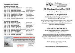 Programm Festhalle - beim Musikverein Ringoldswil