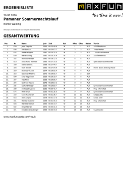 ERGEBNISLISTE Pamaner Sommernachtslauf