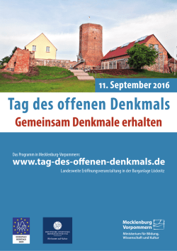 Gemeinsam Denkmale erhalten