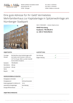 Eine gute Adresse f&uuml;r Ihr Geld! Vermietetes Mehrfamilienhaus zur