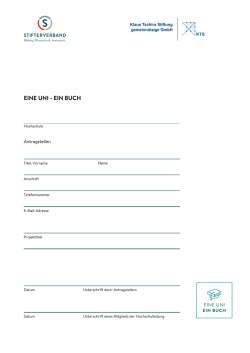 Deckblatt für Anträge
