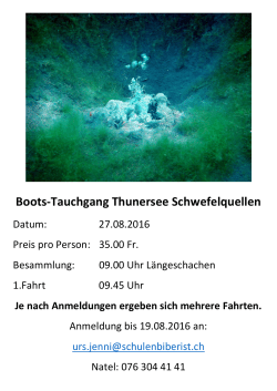 Boots-Tauchgang Thunersee Schwefelquellen