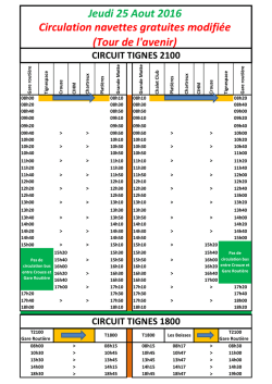Jeudi 25 Aout 2016 Circulation navettes gratuites modifi&eacute;e