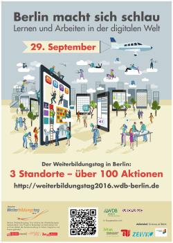 Plakat - Weiterbildungstag 2016 > Berlin - WDB