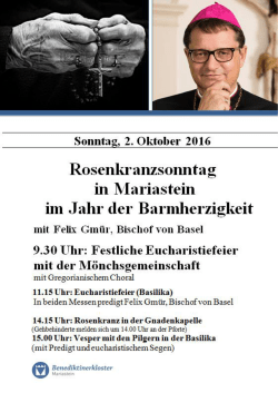 Rosenkranzsonntag mit Bischof Felix Gmür