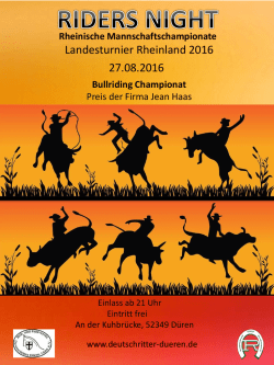 Landesturnier Rheinland 2016 27.08.2016