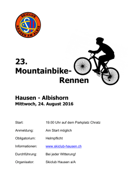 23. Mountainbike- Rennen - Skiclub Hausen am Albis