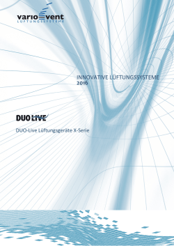 DUO-Live L&uuml;ftungsger&auml;te X-Serie - Vario