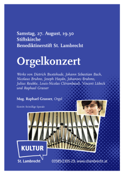 Orgelkonzert - Benediktinerstift St. Lambrecht