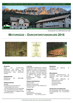 Durchforstung (Kurstyp D)